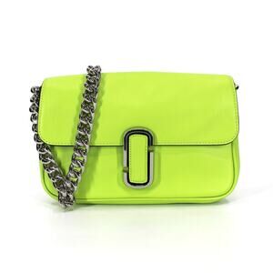 Marc Jacobs The J Marc Flap Top Lime Green Chainlink Shoulder Bag Y2K Handbag